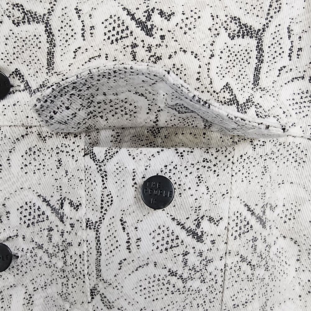 The People Vs Jacket Womens Large Snake Skin Denim Trucker Festival Rock & Roll - Picture 14 of 16